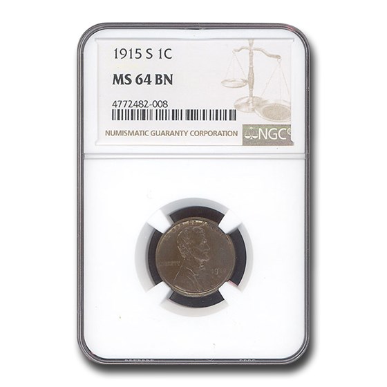 1915-S Lincoln Cent MS-64 NGC (Brown) 1915-S Lincoln Cent MS-64 NGC (Brown)